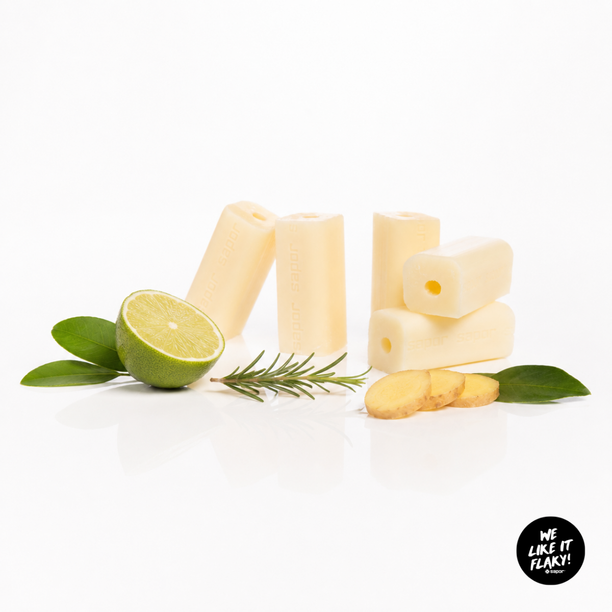 SAPOR Trockenseife - Ingwer Rosmarin Limette - Hair & Body