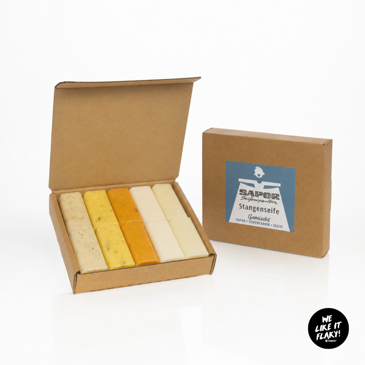 Seifenstäbchen, Soap set, handmade soap, mehrfarbig, Kartonschachtel