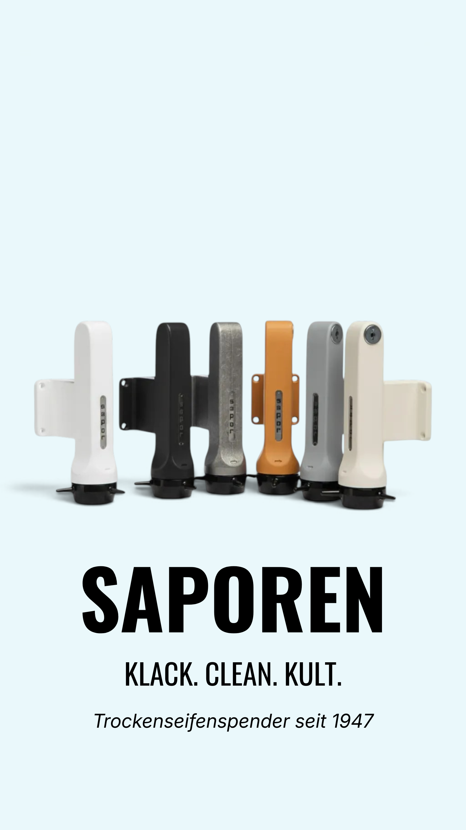 SAPOREN – Trockenseifenspender seit 1947